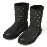 UGG GALLERY DEPT CLASSIC SHORT BLACK LEATHER