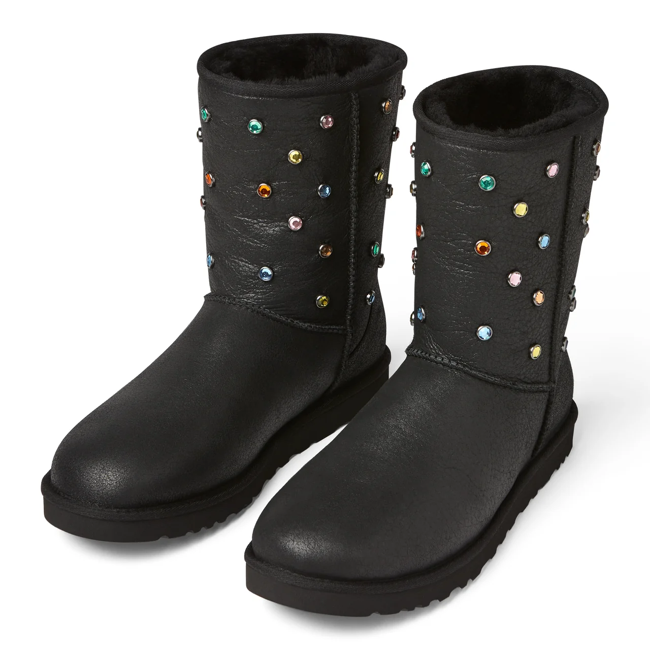ClassicShort_BLK_34_Front UGG GALLERY DEPT CLASSIC SHORT BLACK LEATHER - Image 1