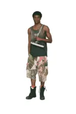 RETOUCHE CAMO PATCHWORK KENZIE SHORT - Image 4